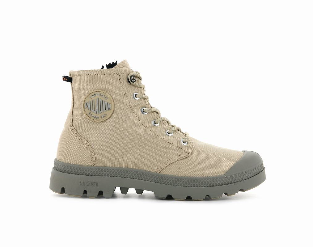 Palladium Pampa Recycle Lite+ Wp+z Damen Stiefel Wasserdicht Khaki ||369781-KIQ||